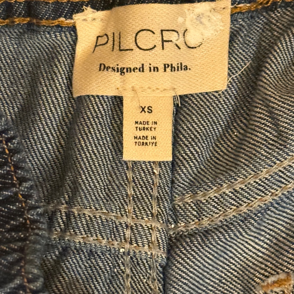 Pilcro Drawstring Pull-On Wide-Leg Jeans - Picture 13 of 14